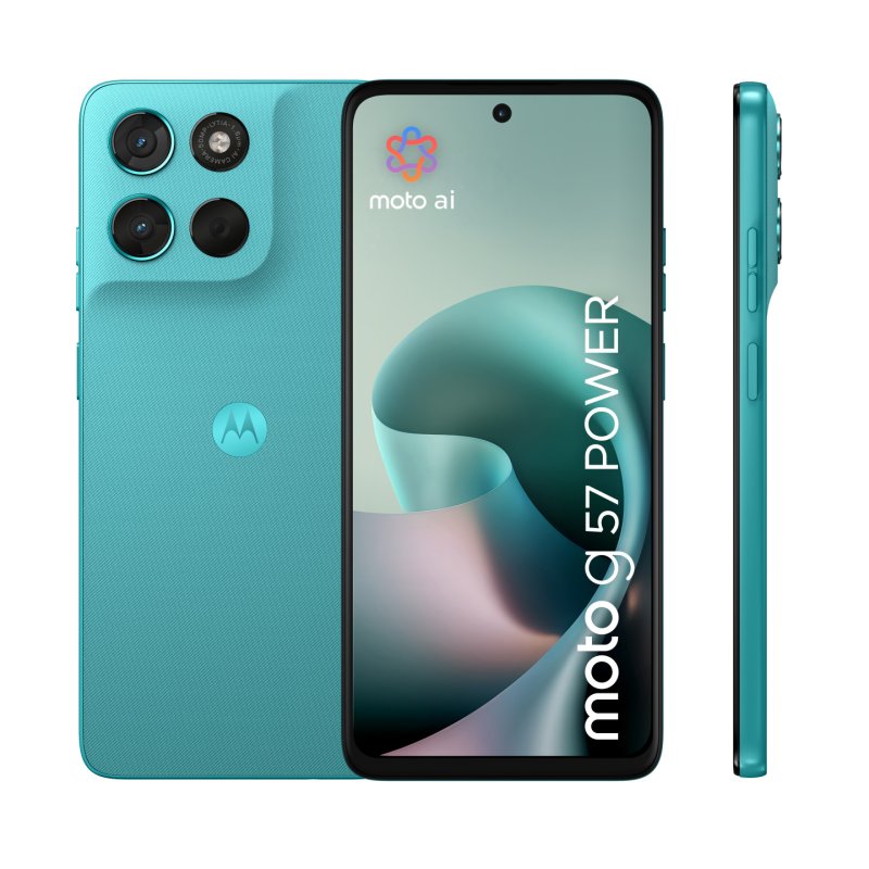 Motorola moto g57 power 17,1 cm (6.72") Double SIM Android 16.0 5G USB Type-C 12 Go 256 Go 7000 mAh Turquoise