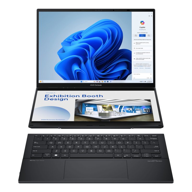 ASUS Zenbook Duo UX8406CA-QL249W Intel Core Ultra 9 285H Hybrid (2-in-1) 35.6 cm (14") Touchscreen WUXGA 32 GB