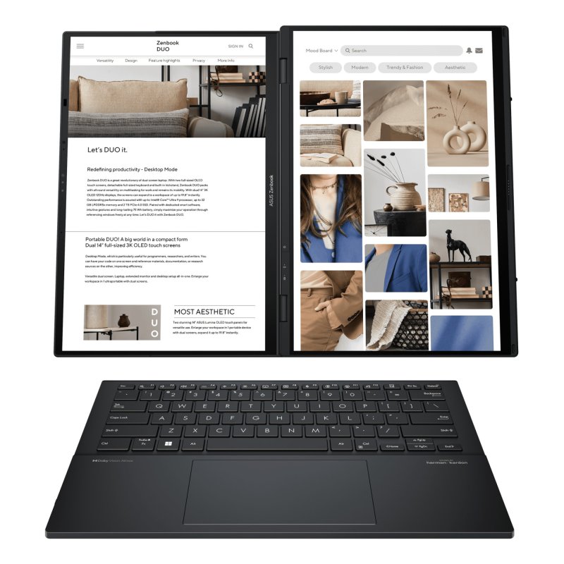 ASUS Zenbook Duo UX8406CA-QL249W Intel Core Ultra 9 285H Hybrid (2-in-1) 35.6 cm (14") Touchscreen WUXGA 32 GB