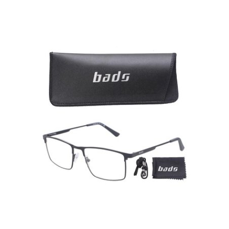 BADS Reading Glasses Black Metal Frame 2.50