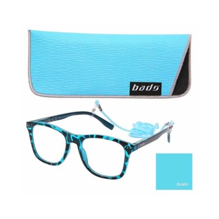 BADS Reading Glasses Model 283 Havana and Blue 3.50
