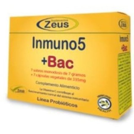 ZEUS Inmuno5 BAC Immune Support Supplement 7 Sachets 7 Capsules