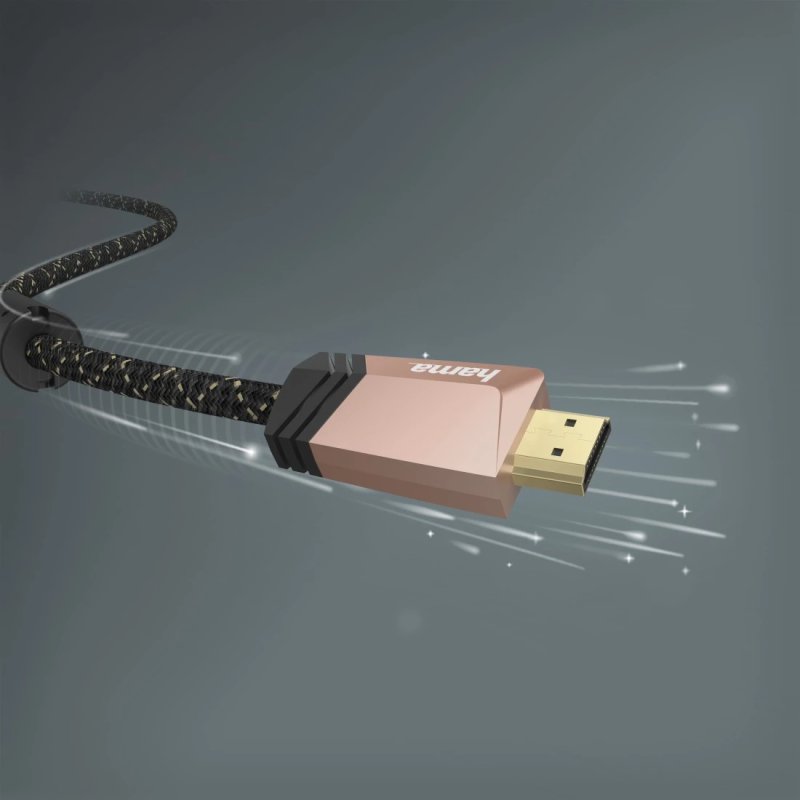 Hama 00205024 câble HDMI 0,75 m HDMI Type A (Standard) Noir, Rose