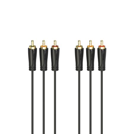 Hama 00205151 audio cable 3 m 3 x RCA Black