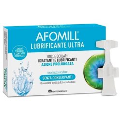 Afomill Ultra Eye Drops Moisturizing and Lubricating for Dry Eyes 10 Vials