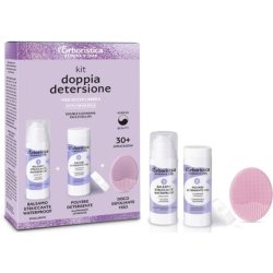 Athena's L'Erboristica Double Cleansing Kit Cleansing Balm 30ml Cleansing Powder 10g Exfoliating Face Disc