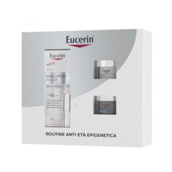 Eucerin Hyaluron Filler Anti-Aging Routine Set with Serum, Day Cream SPF30, and Night Cream