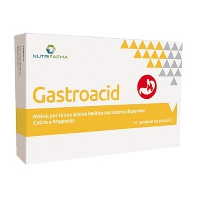 Aqua Viva Nutrifarma Gastroacid Chewable Tablets for Acidity and Reflux 20 Tablets
