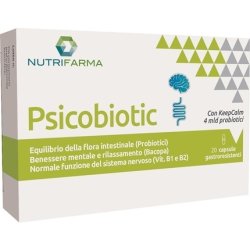 Aqua Viva Psicobiotic Intestinal Flora and Mental Wellbeing Supplement 20 Capsules