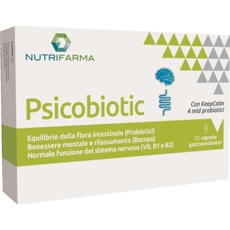 Aqua Viva Psicobiotic Intestinal Flora and Mental Wellbeing Supplement 20 Capsules
