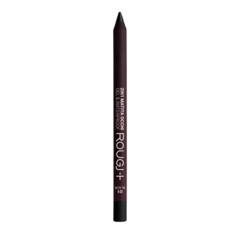 Rougj 2 in 1 Gel Eye Pencil Waterproof 01 Black 1.23g