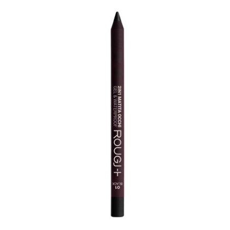 Rougj 2 in 1 Gel Eye Pencil Waterproof 01 Black 1.23g