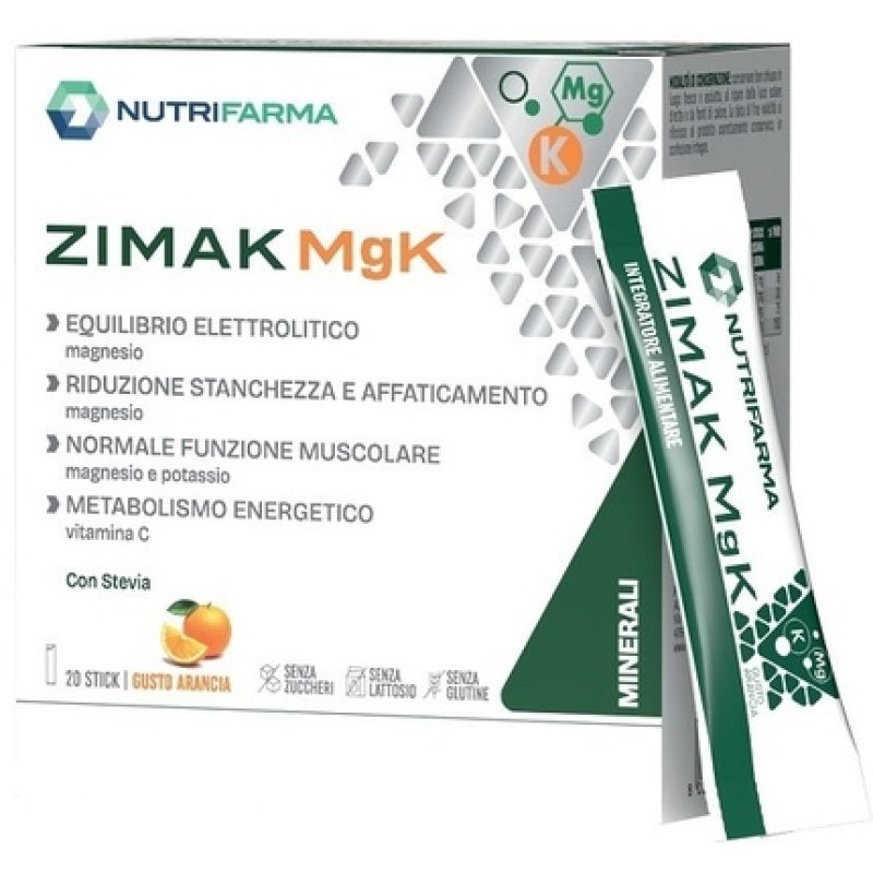 Aqua Viva Zimak Magnesium and Potassium Supplement for Fatigue and Muscle Function 20 Sticks
