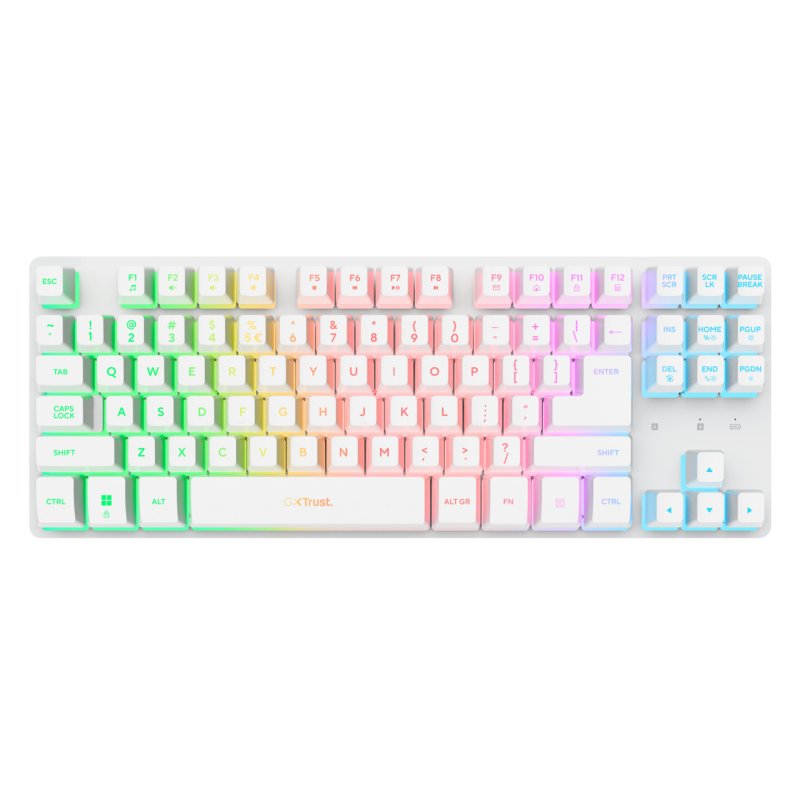 Trust GXT 882 keyboard Mouse included Home/Office RF Wireless USB AZERTY French White