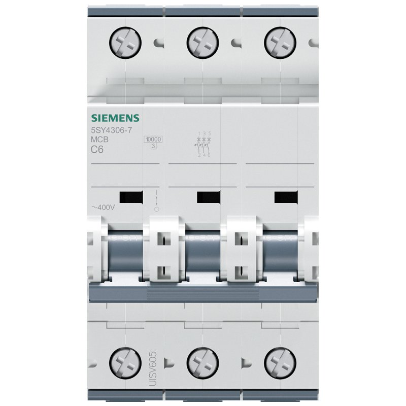 Siemens 5SY43067 5SY4306-7 Leitungsschutzschalter 6 A 230 V, 400 V circuit breaker 3