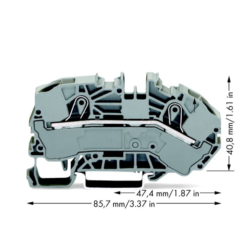 WAGO 2016-7601 2-Leiter-Verteiler- einspeiseklemme,16 mm