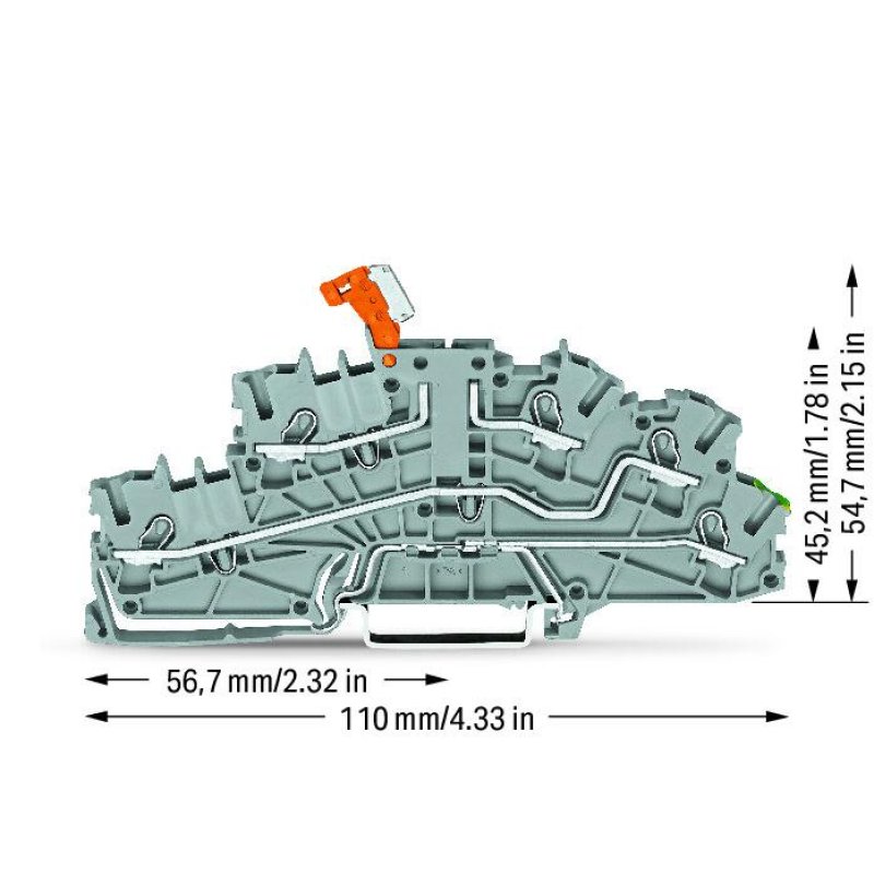 Wago TOPJOB S Series Multi Level Terminal Block, 2.5mmВІ, 3-Level, Push In Termination