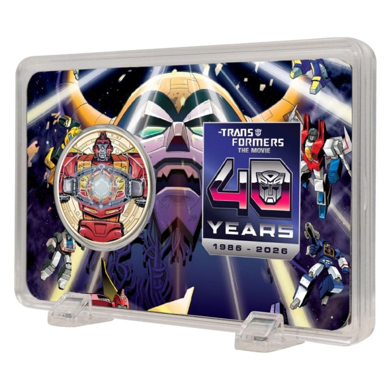 Transformers Collectable Coin The Movie 40th Anniversary Limited Edition 24k Gold Plated