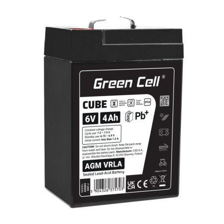 Green Cell AGM6V4AH-J UPS battery Sealed Lead Acid (VRLA) 6 V 4 Ah