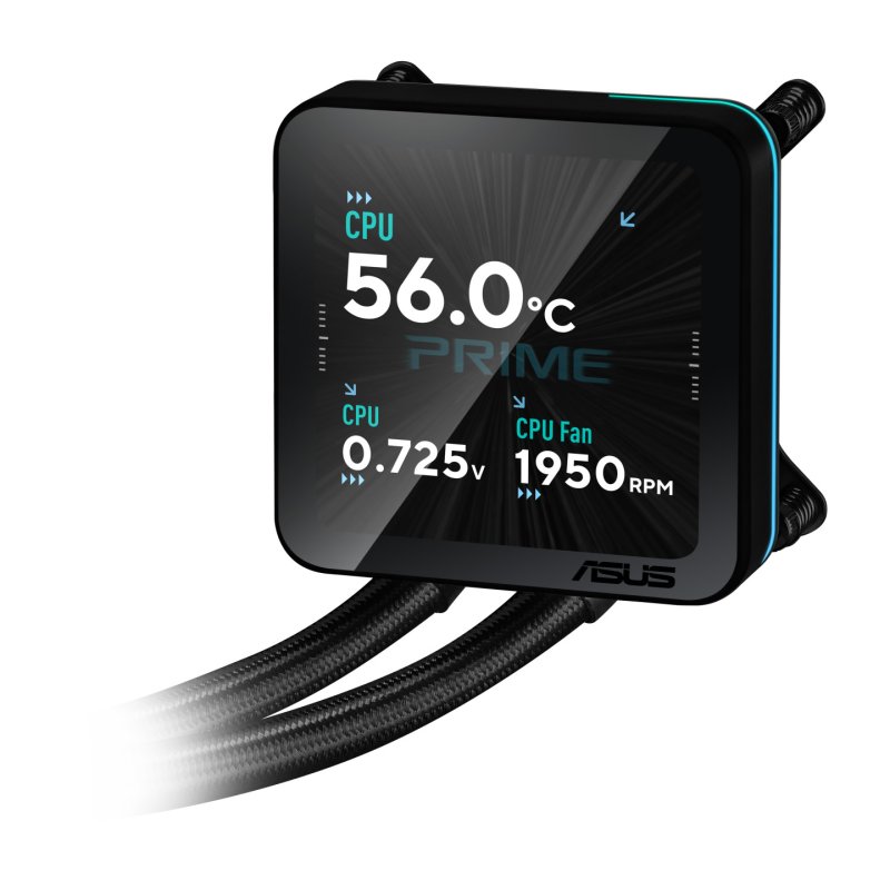 ASUS PRIME LC II 360 ARGB LCD Processeur Refroidisseur de liquide tout-en-un 12 cm Noir 1 pièce(s)