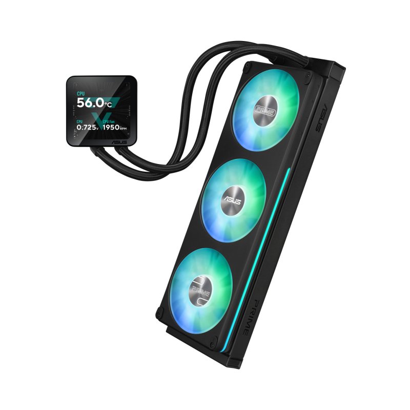 ASUS PRIME LC II 360 ARGB LCD Processor All-in-one liquid cooler 12 cm Black 1 pc(s)