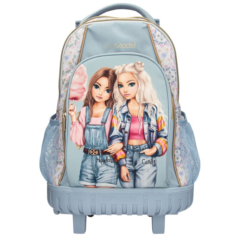 Topmodel - School Backpack Trolley FESTIVAL FUN - Light Blue