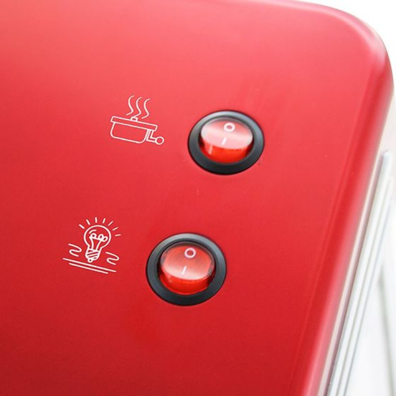Emerio POM-120650 machine à popcorn Rouge, Argent 360 W