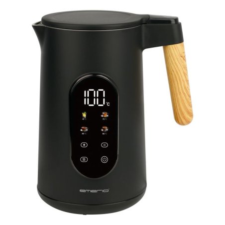 Wasserkocher 1,7 l Holzgriff, schnurlos, Digit.Disp.