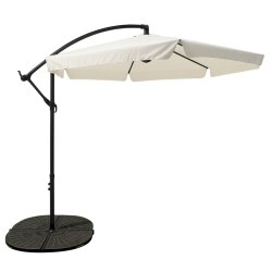 Extralink Black Forest Garden Umbrella with Side Panels, Large 3m Beige Cantilever Cantilever patio umbrella Hexagon