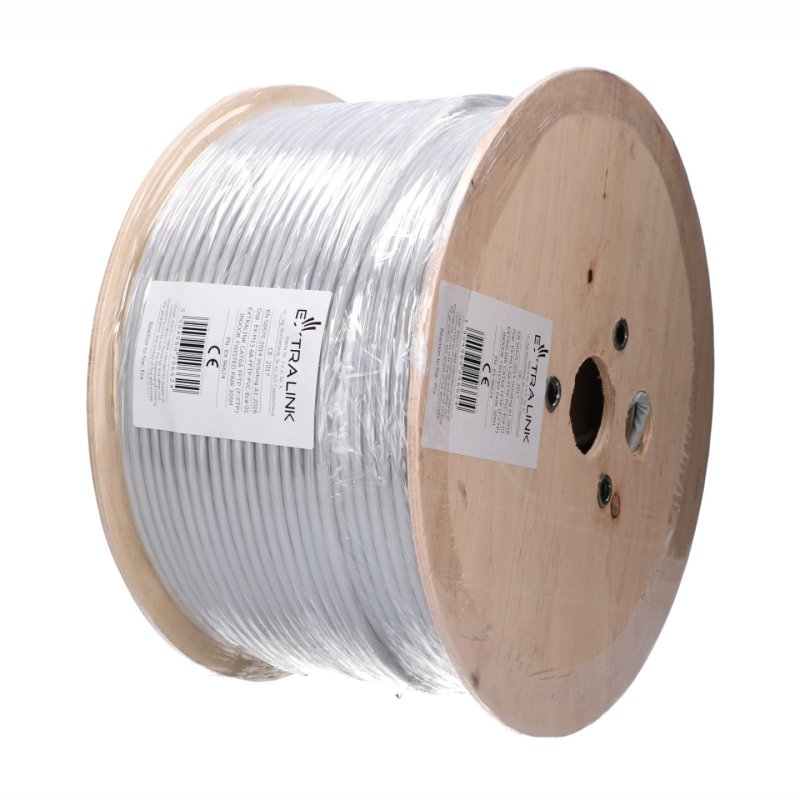 Extralink CAT6A FFTP (F/FTP) Innen | Netzwerkkabel Twisted Pair | 305m