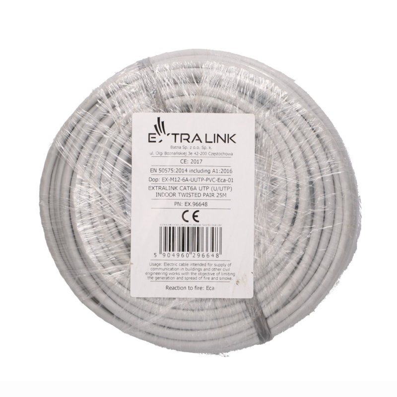 Extralink EX.96648 Cat6A U/UTP Indoor Network Cable 25m