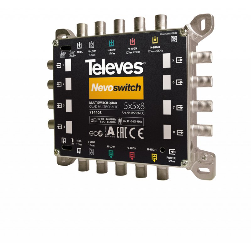 Televes 714403 commutateur multiple satellite 5 entrées 13 sorties