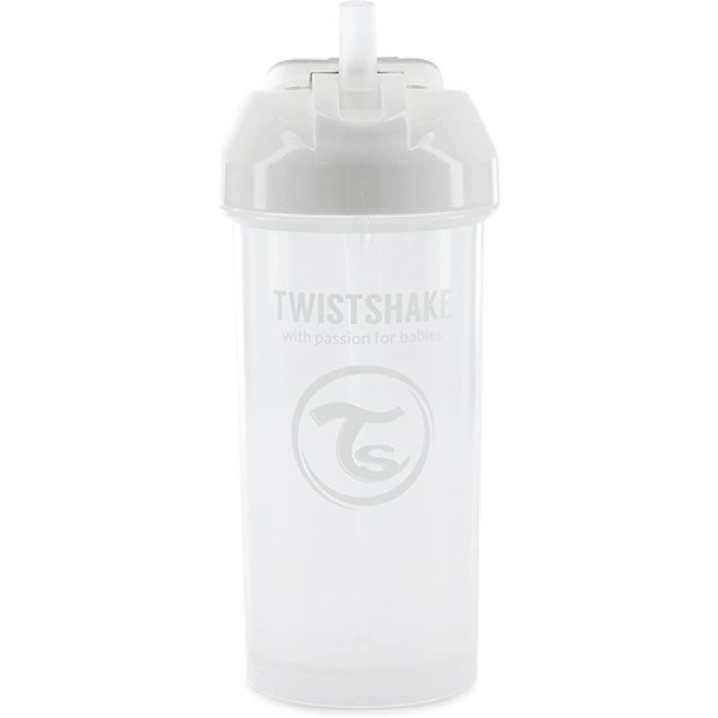 Twistshake - Straw Cup 6 m White 360 ml