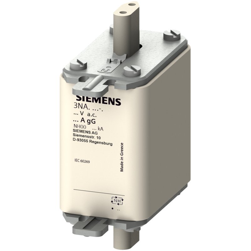 Siemens LV HRC fuse NH00 125A gG 500Vac/250Vdc