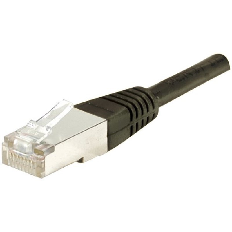 Cat5e RJ45 Patch cable F/UTP black - 0,15 m