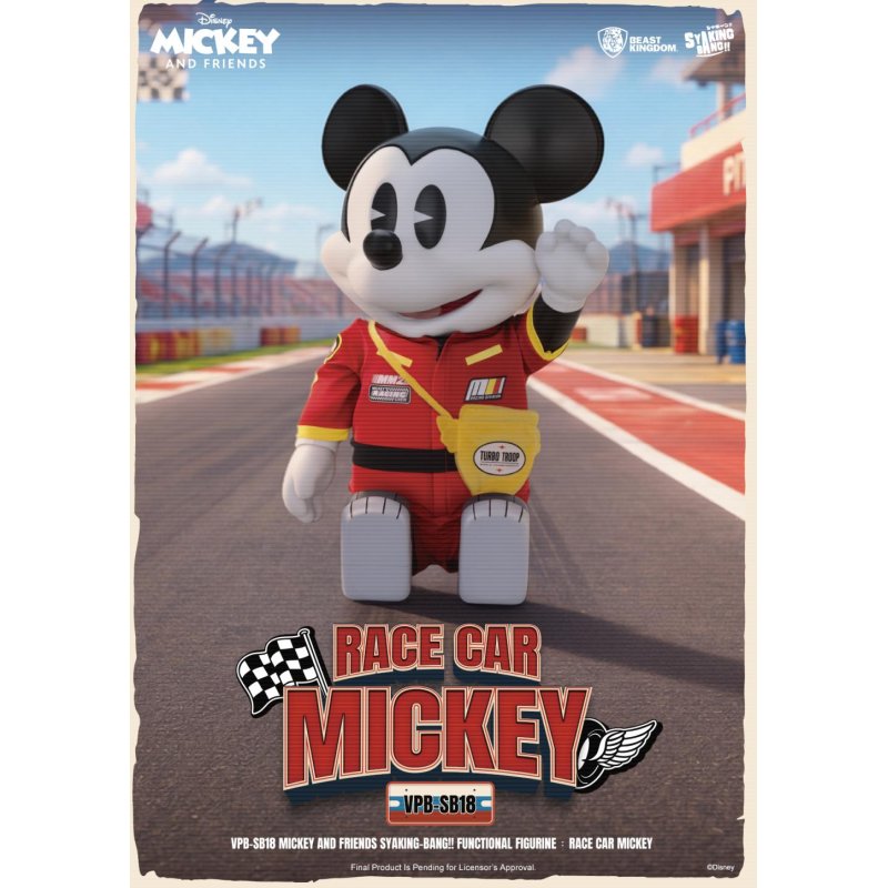 MICKEY & FRIENDS - Race Car Mickey - Tirelire SYAKING-BANG 48cm