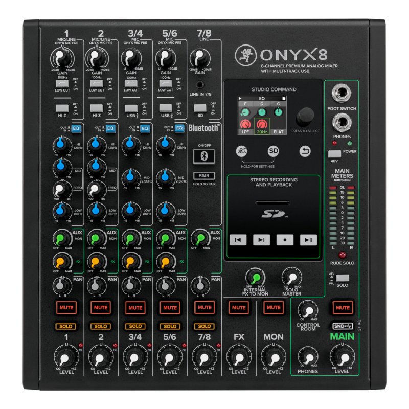 Mackie ONYX 8 8 canaux 20 - 30000 Hz Noir