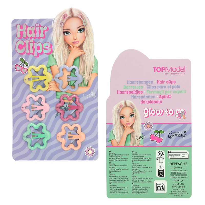 TOPModel Mini Hairclips GLOW TO GO