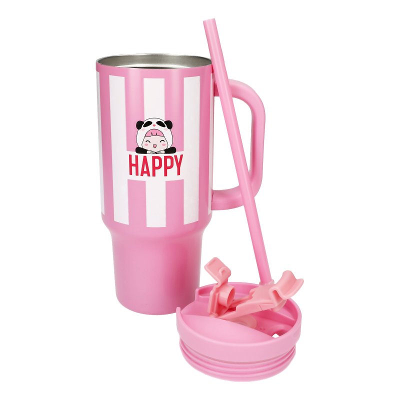 Trends by Depesche PENfection To Go Cup With Straw HAPPY