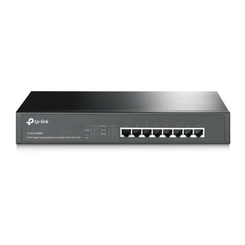8-PORT GIG/RM SWITCH 8-PORT POE 