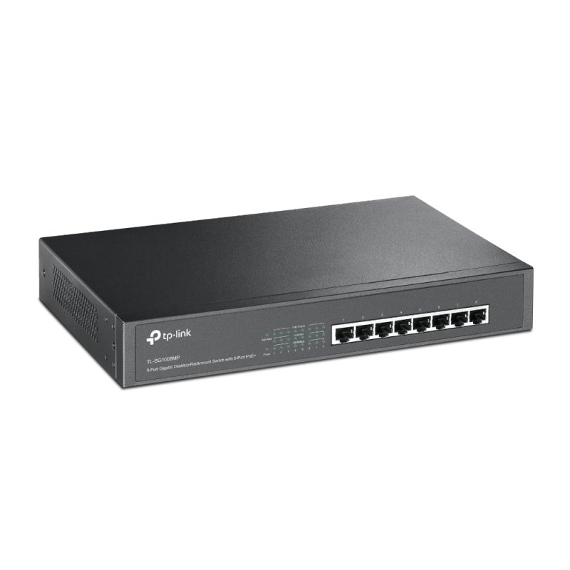 8-PORT GIG/RM SWITCH 8-PORT POE 