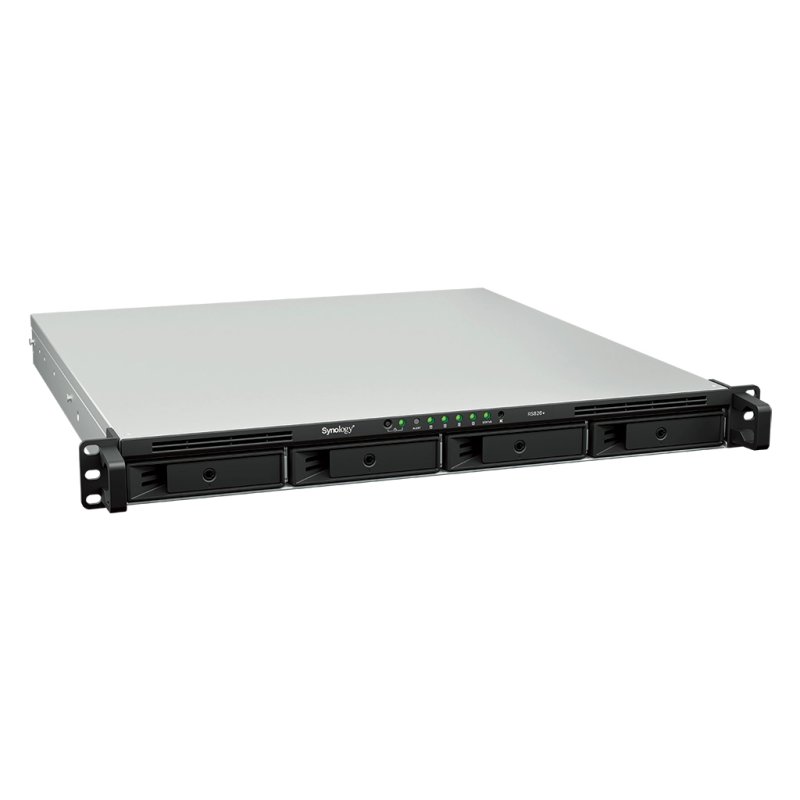 Synology RackStation RS826 NAS/storage server Rack (1U) AMD Ryzen V1500B 4 GB DDR4 0 TB DiskStation Manager Black, Grey