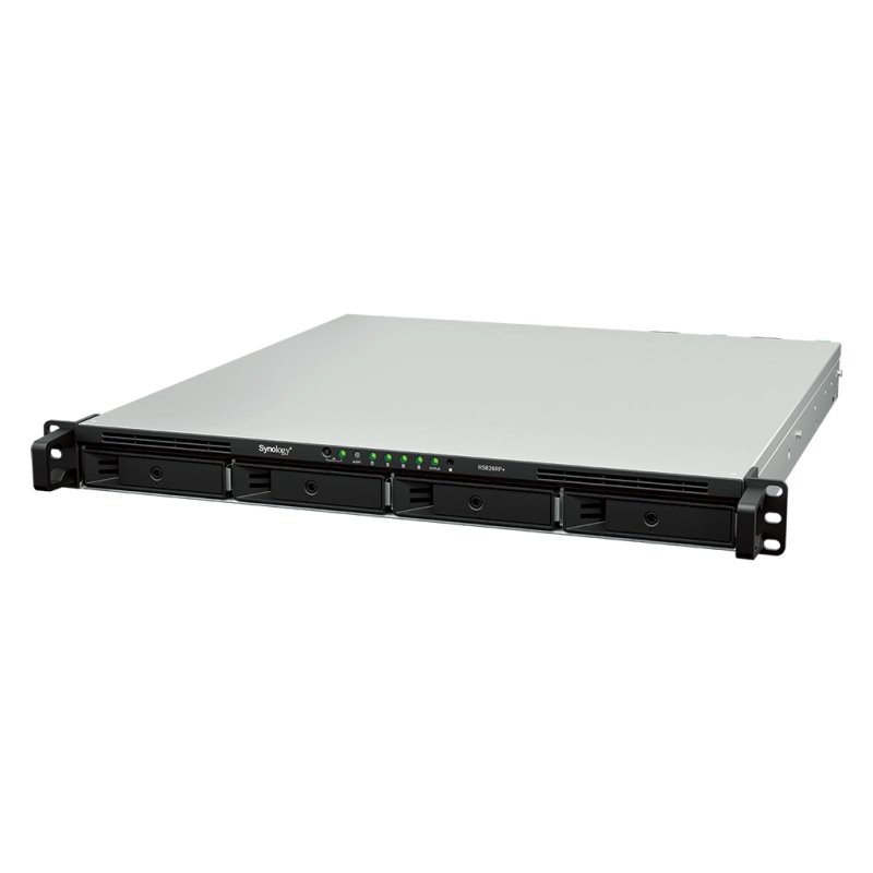 Synology RackStation RS826RP NAS/storage server Rack (1U) AMD Ryzen V1500B 4 GB DDR4 0 TB DiskStation Manager Black,