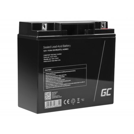 Green Cell AGM Battery Lead Acid VRLA 12V 15Ah