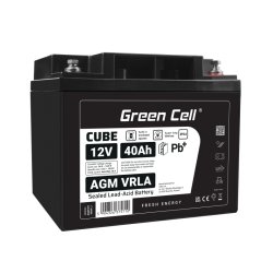 Green Cell CUBE AGM IP54 battery 12V 40Ah VRLA fleece maintenance-free lead battery for camper van t