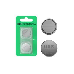 Green Cell Greencell Blister 2x lithium battery CR2032 3V 220mAh button for key, watch, remote, scale Single-use