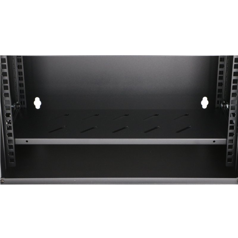 EXTRALINK LITE 6U 530X400 WALL-MOUNTED RACKMOUNT CABINET BLACK WITH SHELF