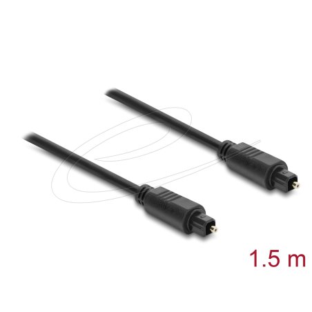 Delock TOSLINK Kabel Stecker auf Stecker, Ø 4 mm, 1,5 m, schwarz