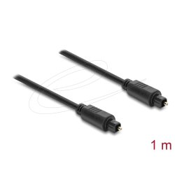 Delock TOSLINK Kabel Stecker auf Stecker, Ø 4 mm, 1 m, schwarz