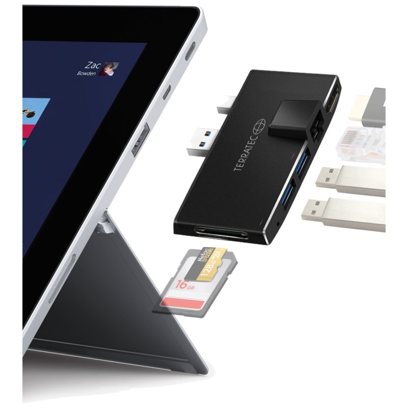 Terratec CONNECT Pro2 Avec fil USB 3.2 Gen 1 (3.1 Gen 1) Type-A Noir
